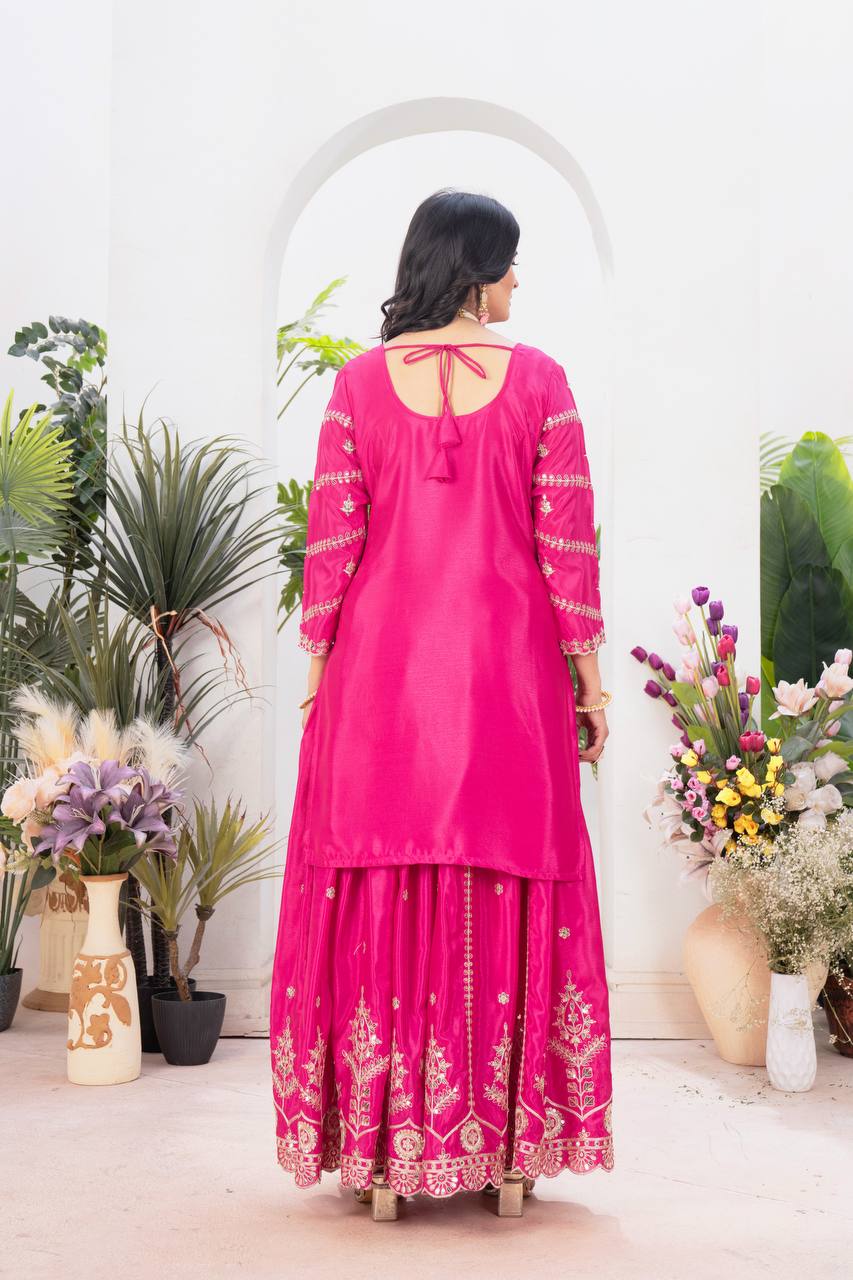 The Rani Pink Ceremonial Heritage Gharara